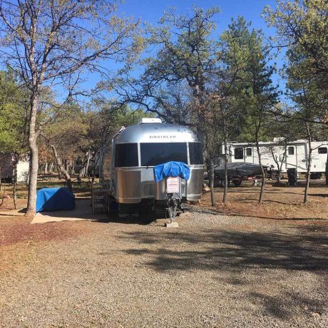 View of an RV site at Lassen RV Park Campground